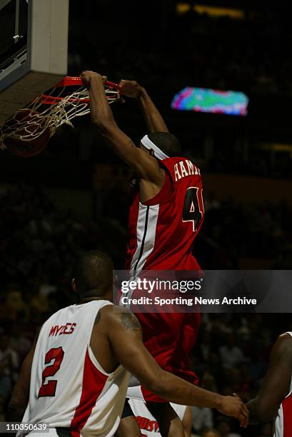 College Basketball Championship - University of Louisville Cardinals against the Louisiana -Lafayette Ragun Caguns on March 18, 2005 at the Gaylord...