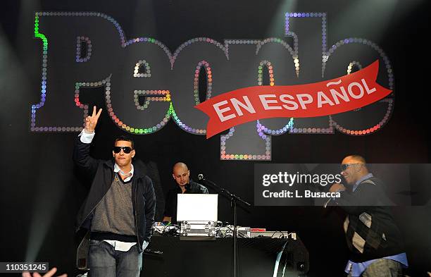 Singer Daddy Yankee on stage at the People en Espanol Celebrates 12th Annual 50 Most Beautiful Issue party at Mansion New York on May 14, 2008 in New...