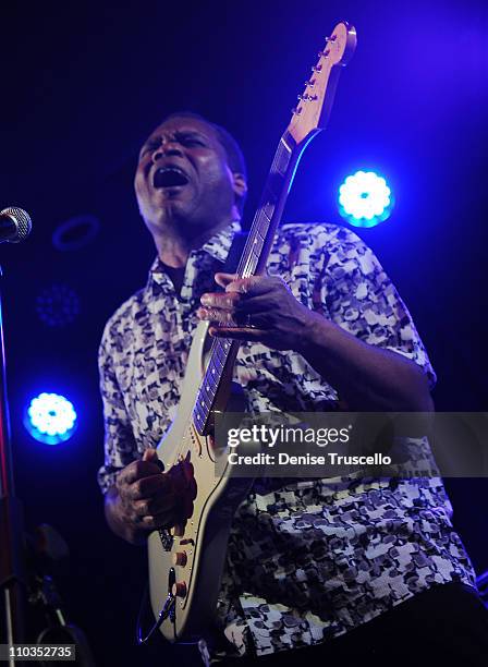 Robert Cray performs at the grand opening of B.B. Kings Blues Club on December 11, 2009 in Las Vegas, Nevada.