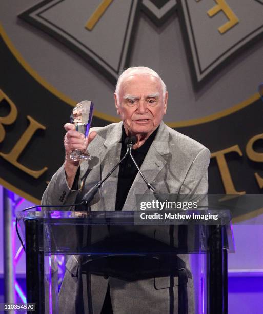 Actor Ernest Borgnine, recipient of the Special Award of Merit, attends the 47th Annual ICG Publicist Awards at the Hyatt Regency Century Plaza on...