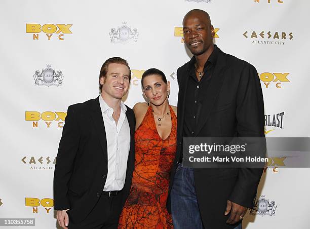 Jed Weinstein, Clifford Robinson, and Heather Robinson attend BOX NYC at Roseland Ballroom on April 15, 2010 in New York City.