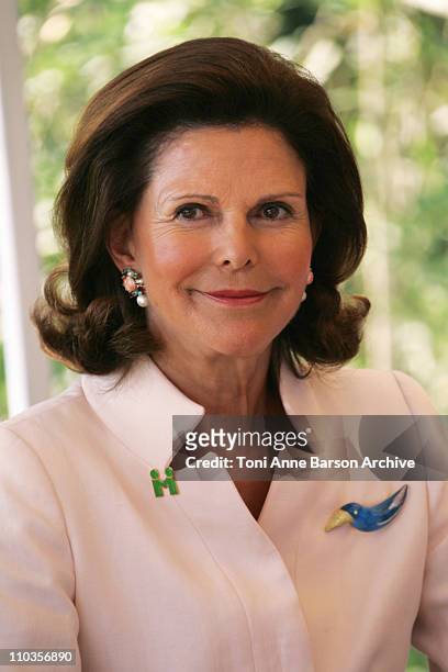 Queen Silvia of Sweden, President of Mentor International, attends the Mentor International Prevention Awards Gala at The Polo Club Saint-Tropez on...
