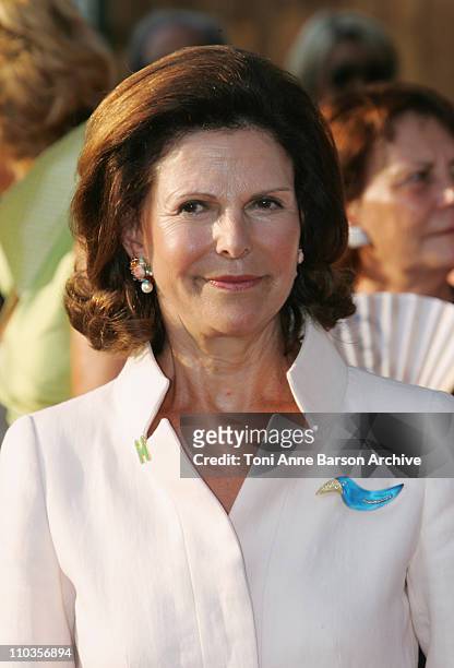 Queen Silvia of Sweden, President of Mentor International, attends the Mentor International Prevention Awards Gala at The Polo Club Saint-Tropez on...