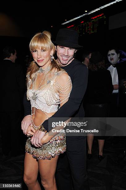 Deborah Gibson and Rutledge Taylor attend the Gala Premiere of Criss Angel Believe by Cirque Du Soleil at the Luxor Hotel and Casino on October 31,...