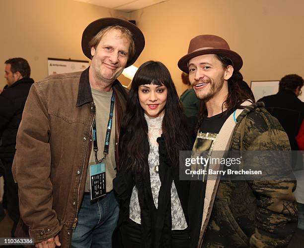 Jeff Daniels, Diana Garcia and Clifton Collins Jr. Visits the Kari Feinstein Sundance Style Lounge on January 18, 2009 in Park City, Utah.