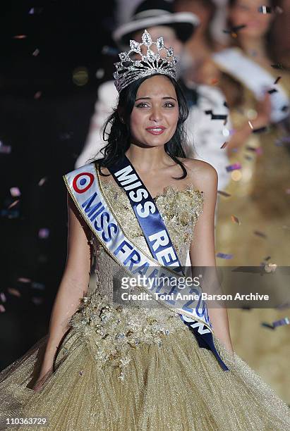Valerie Begue, Miss Reunion is elected Miss France 2008 on December 8, 2007 in Dunkerque, France.