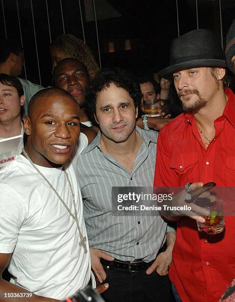 Boxer Floyd Mayweather, Palms Casino Owner George Maloof and rocker Kid Rock attend Floyd's official after-fight party at Jet Nightclub at The Mirage...