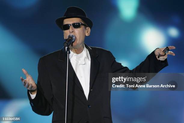 Singer Alain Bashung performs on stage during the Les Victoires de la Musique at the Le Zenith on February 28, 2009 in Paris, France.