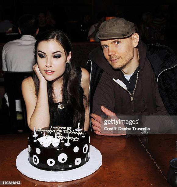 Sasha Grey and Billy Corgan celebrate Sasha's 21st Birthday at Tao Las Vegas on March 14, 2009 in Las Vegas, Nevada.