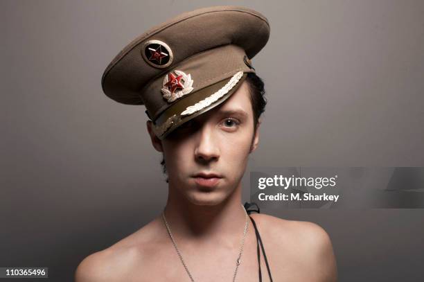 Ice Skater Johnny Weir poses for People Magazine on December 17, 2010 in Lyndhurst, New Jersey. .