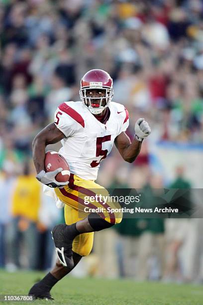 Oct 15, 2005; South Bend, IN, USA; USC Southern California REGGIE BUSH against Notre Dame. USC won 34-31.