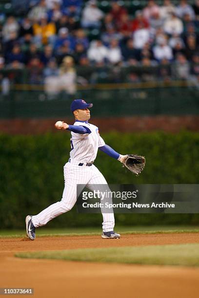 May 17, 2006; Chicago, IL, USA; The Washington D.C. Nationals against the Chicago Cubs Ronny Cedeno in Chicago. The Cubs won 5-0.