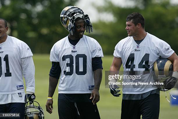 Jun 10, 2006; St Louis, MO, USA; MADISON HEDGECOCK, TONY FISHER at St Louis Rams minicamp at Rams Park in St Louis, MO on Monday June 10, 2006.