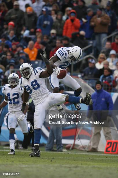 Dec 03, 2006; Nashville, TN, USA; The Indianapolis Colts MARLIN JACKSON and ROBERT MATHIS against the Tennessee Titans at LP Field. The Titans won...