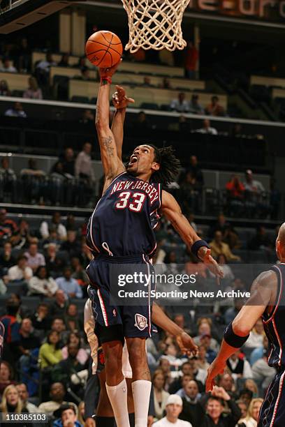 Jan 17, 2007; Charlotte, NC, USA; The New Jersey Nets MIKKI MOORE against the Charlotte Bobcats at the Charlotte Bobcats Arena. The Nets won 92-85.