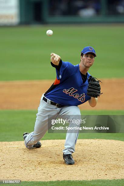 Mar 14, 2007 - Lakeland, FL, USA - MLB Baseball: Detroit Tigers against New York Mets John Maine at the Tigers spring training facility, Joker...