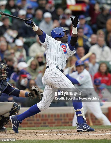 Apr 17, 2007 - Chicago, IL, USA - MLB Baseball: San Diego Padres against Chicago Cubs FELIX PIE at Wrigley Field in Chicago, Ill, on April 17, 2007....