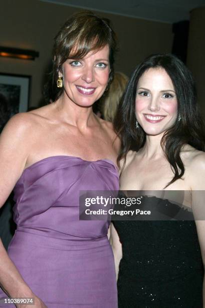 Allison Janney and Mary-Louise Parker during 59th Annual Tony Awards - After Party at Marriott Marquis in New York City, New York, United States.