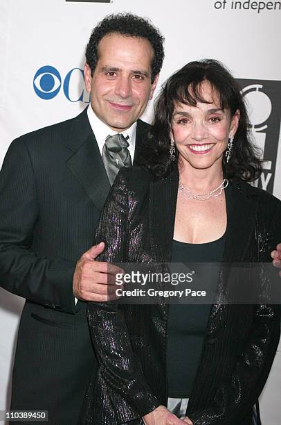 Tony Shalhoub and wife Brooke Adams during 59th Annual Tony Awards - Red Carpet Arrivals at Radio City Music Hall in New York City, New York, United...