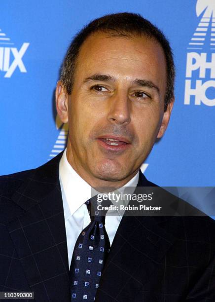 Matt Lauer during The Phoenix House Benefit Honors Jeff Zucker with Phoenix Rising Award at The Waldorf Astoria Hotel in New York City, New York,...