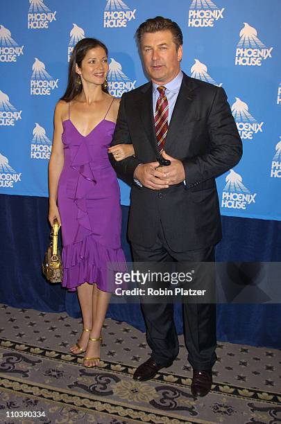 Jill Hennessy and Alec Baldwin during The Phoenix House Benefit Honors Jeff Zucker with Phoenix Rising Award at The Waldorf Astoria Hotel in New York...