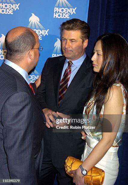 Jeff Zucker, Alec Baldwin and Nicole Seidel during The Phoenix House Benefit Honors Jeff Zucker with Phoenix Rising Award at The Waldorf Astoria...