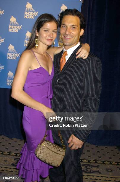 Jill Hennessy and Paolo Santopietro during The Phoenix House Benefit Honors Jeff Zucker with Phoenix Rising Award at The Waldorf Astoria Hotel in New...