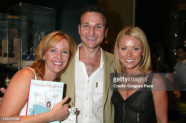 Laurie Gelman, Michael Gelman and Kelly Ripa during Kelly Ripa Hosts Launch Party for Finola Hughes' Book "Soapsuds" at Montblanc Global Flagship...