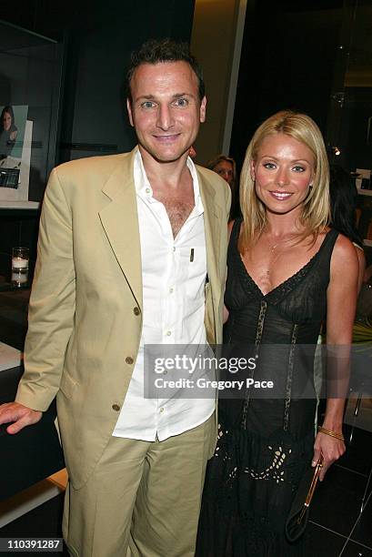 Michael Gelman and Kelly Ripa during Kelly Ripa Hosts Launch Party for Finola Hughes' Book "Soapsuds" at Montblanc Global Flagship Boutique in New...