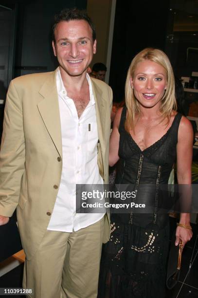 Michael Gelman and Kelly Ripa during Kelly Ripa Hosts Launch Party for Finola Hughes' Book "Soapsuds" at Montblanc Global Flagship Boutique in New...