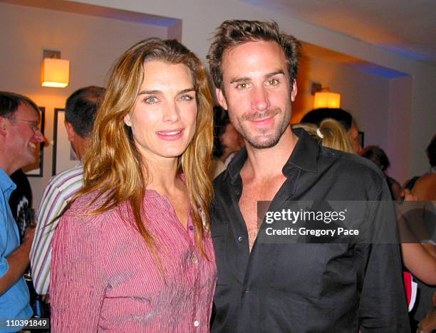 Brooke Shields and Joseph Fiennes during The "24 Hour Plays" Performance Benefit Gala for the Old Vic Theatre - After Party at Old Vic in London,...