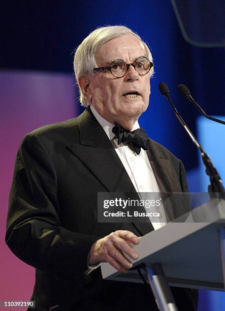 Dominick Dunne during American Women in Radio & Television 30th Annual Gracie Allen Awards - Show at New York Marriot Marquis Hotel in New York City,...