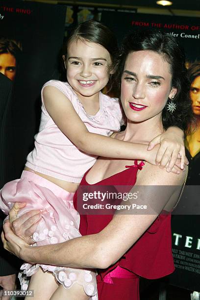 Ariel Gade and Jennifer Connelly during "Dark Water" New York City Premiere - Inside Arrivals at Clearview Chelsea West Cinema in New York City, New...