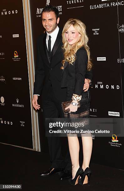 Giampaolo Pazzini and Silvia Slitti attend the "Fundaction Privada Samuel Eto'o" Charity Event Red Carpet on March 17, 2011 in Milan, Italy.