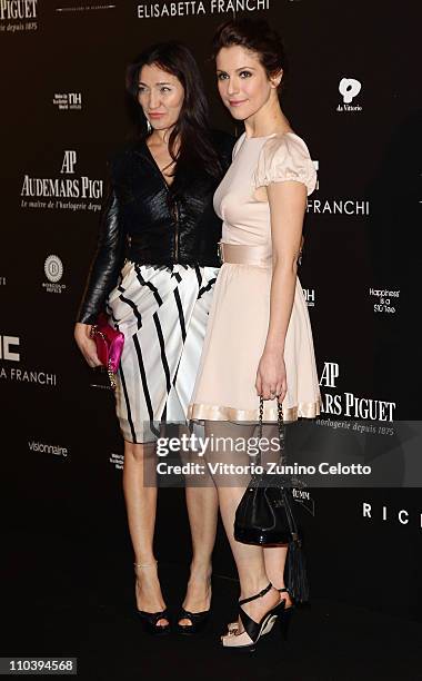 Elisabetta Franchi and Isabella Ragonese attend the "Fundaction Privada Samuel Eto'o" Charity Event Red Carpet on March 17, 2011 in Milan, Italy.