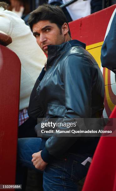 Spanish bullfighter Cayetano Rivera attends a bullfight at the Plaza Valencia bullring on March 17, 2011 in Valencia, Spain.