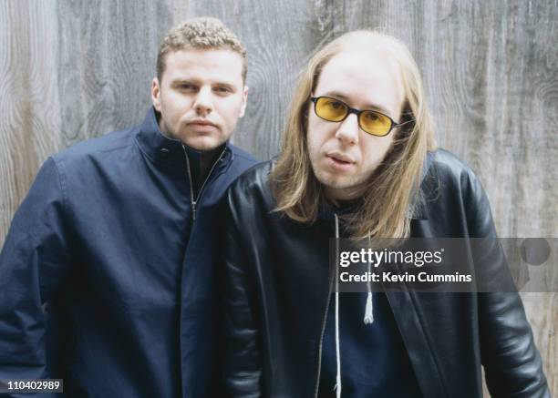 Ed Simons and Tom Rowlands of British dance music duo The Chemical Brothers, circa 1995.