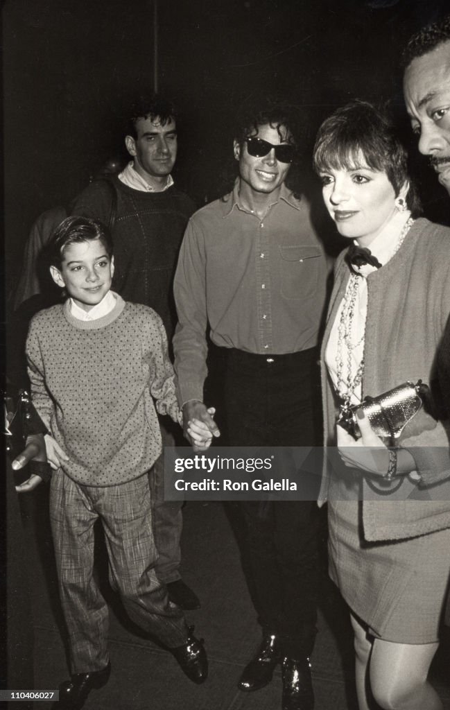 Michael Jackson and Liza Minnelli Attending 1988 Performance of "The Phatom of the Opera"