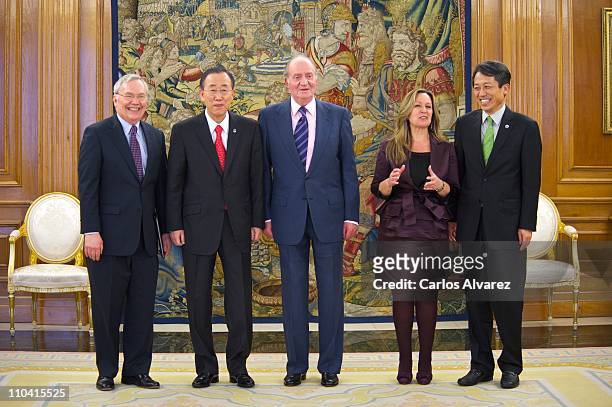 Under Secretary General for Political Affairs Lynn Pascoe, United Nations Secretary General Ban Ki Moon, King Juan Carlos of Spain, Spanish Foreign...