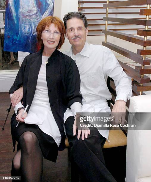 Joanna Gleason and Chris Sarandon during Celebrity Waiters Serve Up Sapa's Southeast Asian Cuisine to Benefit Project A.L.S. At Sapa Restaurant in...