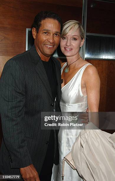 Bryant Gumbel and wife Hilary during Celebrities Wait Tables To Benefit Project ALS at Sapa in New York City, New York, United States.