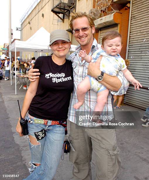 Kristy Allen, Josh Lucas and Jackson during Wassup Rockers Free-For-All Block Party at Office Opps in Brooklyn, New York, United States.