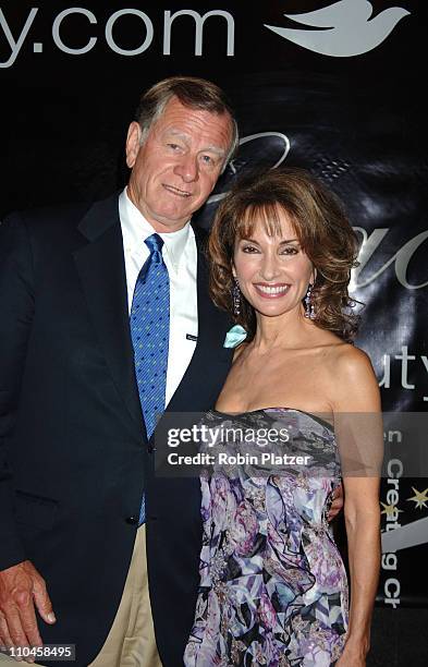 Susan Lucci and husband Helmet Huber during 31st Annual American Women in Radio & Television Gracie Allen Awards - Red Carpet at Marriot Marquis in...