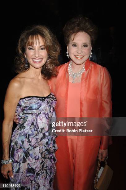 Susan Lucci and Cindy Adams during 31st Annual American Women in Radio & Television Gracie Allen Awards - Red Carpet at Marriot Marquis in New York...