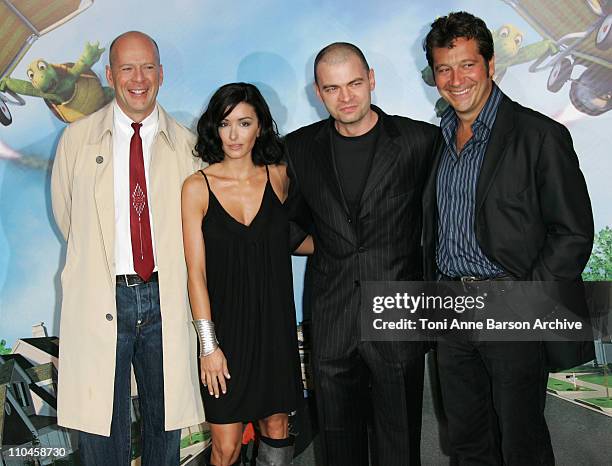 Bruce Willis, Jenifer Bartoli, Clovis Cornillac and Laurent Gerra