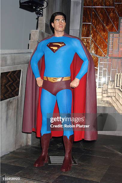 Superman Wax Figure during Brandon Routh Launches the New Wax Figure of Superman from "Superman Returns" - June 27, 2006 at Madame Tussauds New York...