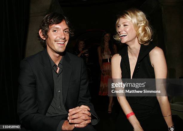 Lukas Haas and January Jones during 2006 Los Angeles Film Festival - "Swedish Auto" After Party at Roosevelt Hotel in Los Angeles, California, United...