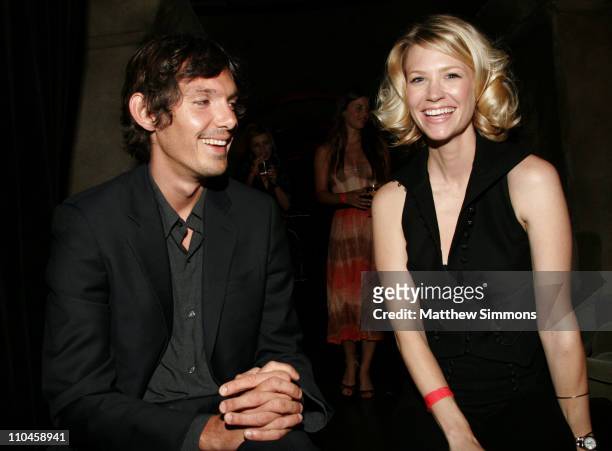 Lukas Haas and January Jones during 2006 Los Angeles Film Festival - "Swedish Auto" After Party at Roosevelt Hotel in Los Angeles, California, United...