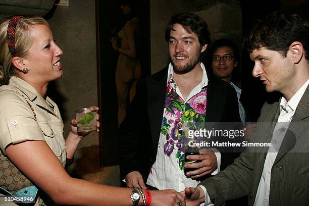 Beth Whitaker, Derek Sieg and Tyler Davidson during 2006 Los Angeles Film Festival - "Swedish Auto" After Party at Roosevelt Hotel in Los Angeles,...