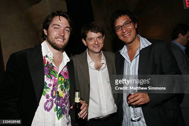 Derek Sieg, Tyler Davidson and Richard Lopez during 2006 Los Angeles Film Festival - "Swedish Auto" After Party at Roosevelt Hotel in Los Angeles,...